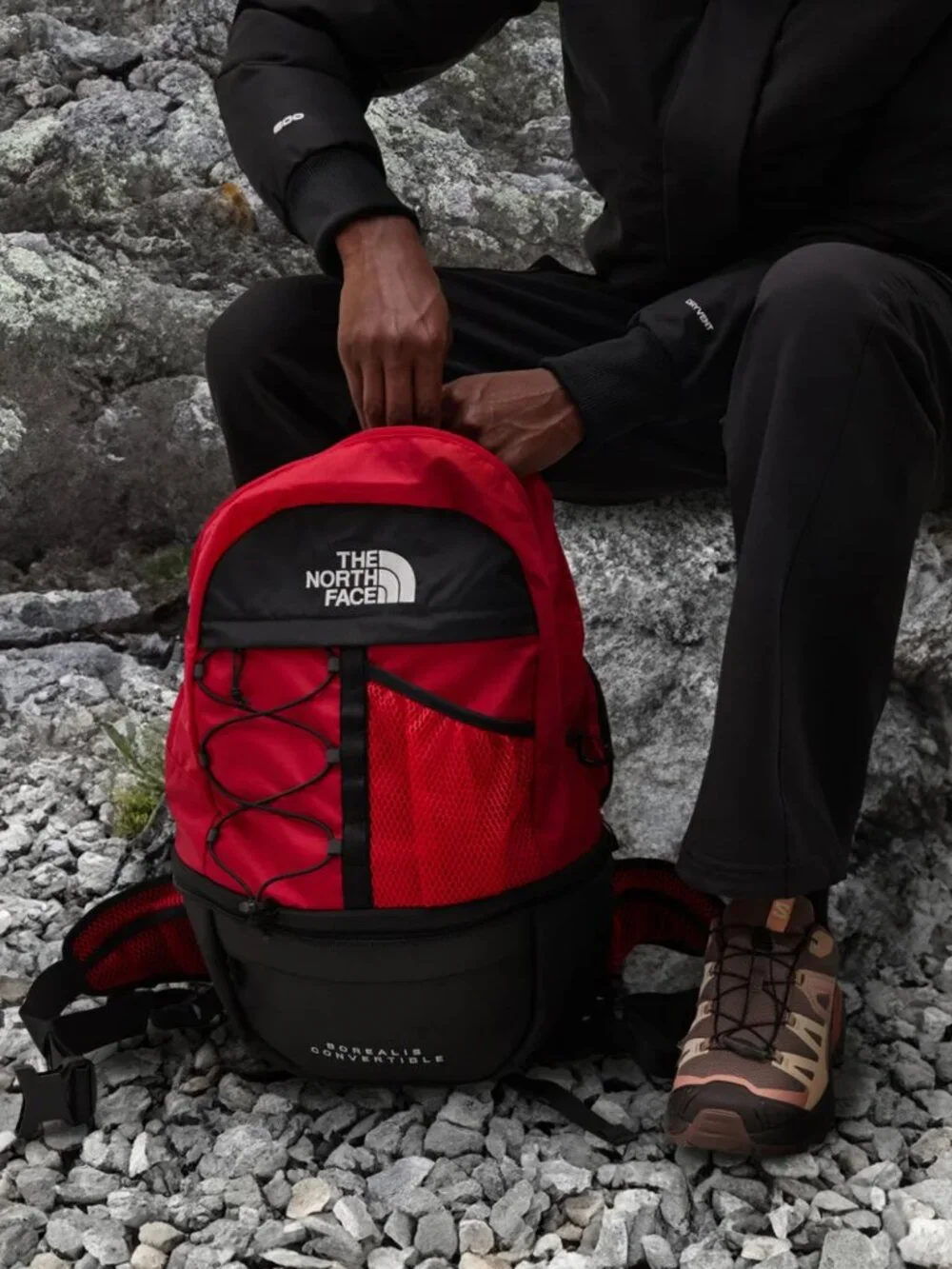 The North Face Borealis Convertible Pack TNF Red/Black 17.5L Backpack Lumbar $89